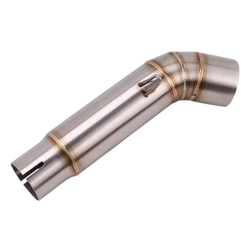 SAQIYEU Motorrad Slip-On Auspuff Für CB600 Für Variation Für Hornet 600 Für CB600F 2007-2013 Motorradauspuff Schalldämpfer Mittelverbindungsrohr Fluchtmotorohr(Silver) von SAQIYEU