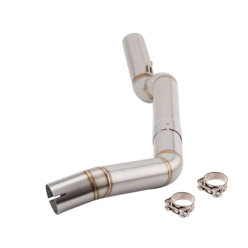 SAQIYEU Motorrad Slip-On Auspuff Für CBR600RR Für F5 2003-2017 51mm Auspuff Edelstahl Mid Link Rohr Untersitz Schalldämpfer Modifiziertes Rohr Für Escape Moto von SAQIYEU