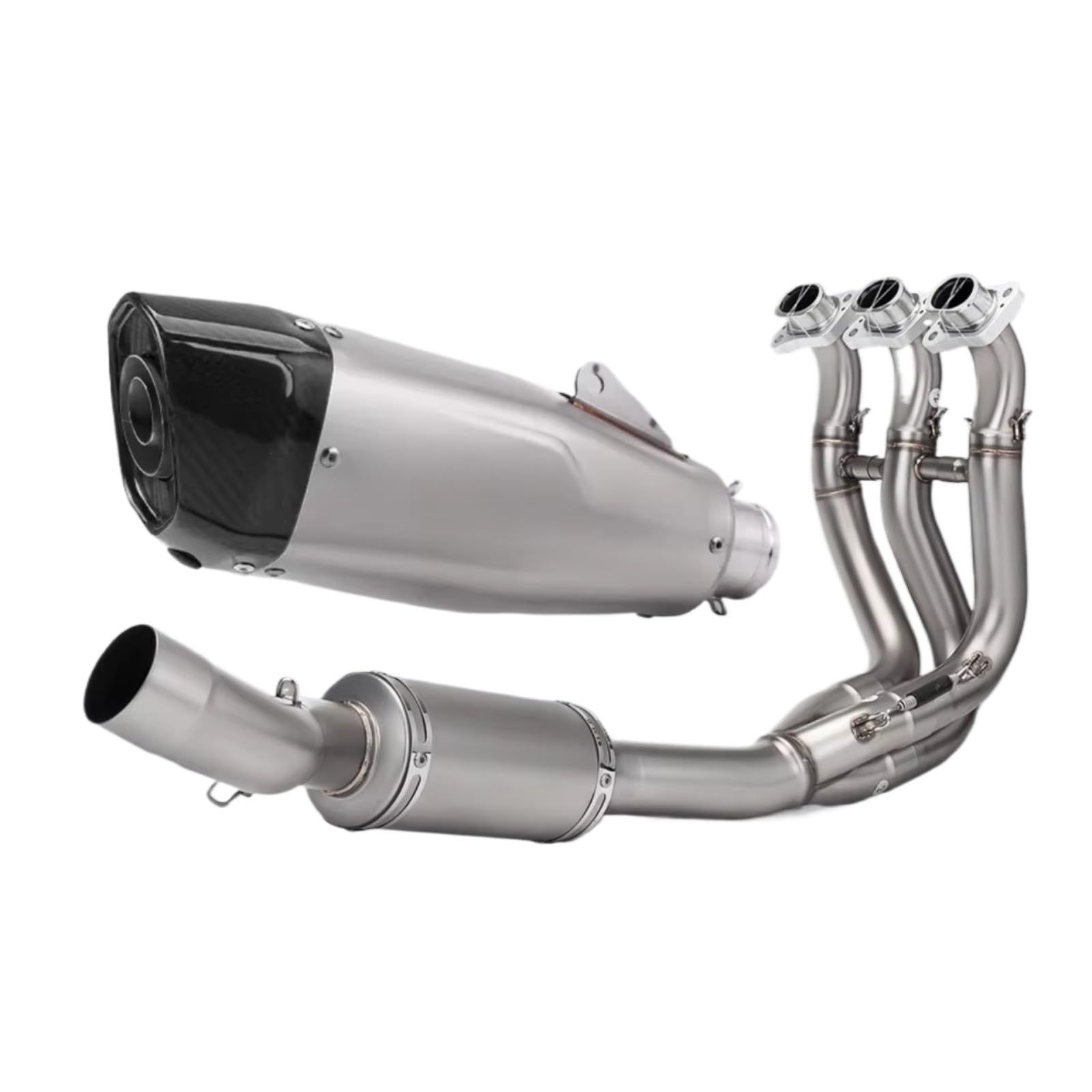 SAQIYEU Motorrad Slip-On Auspuff Für Daytona 660 2024 Motorradauspuff Für Escape Front Link Rohranschluss 51mm Schalldämpfer Motorradauspuff System Zubehör(Szie2) von SAQIYEU