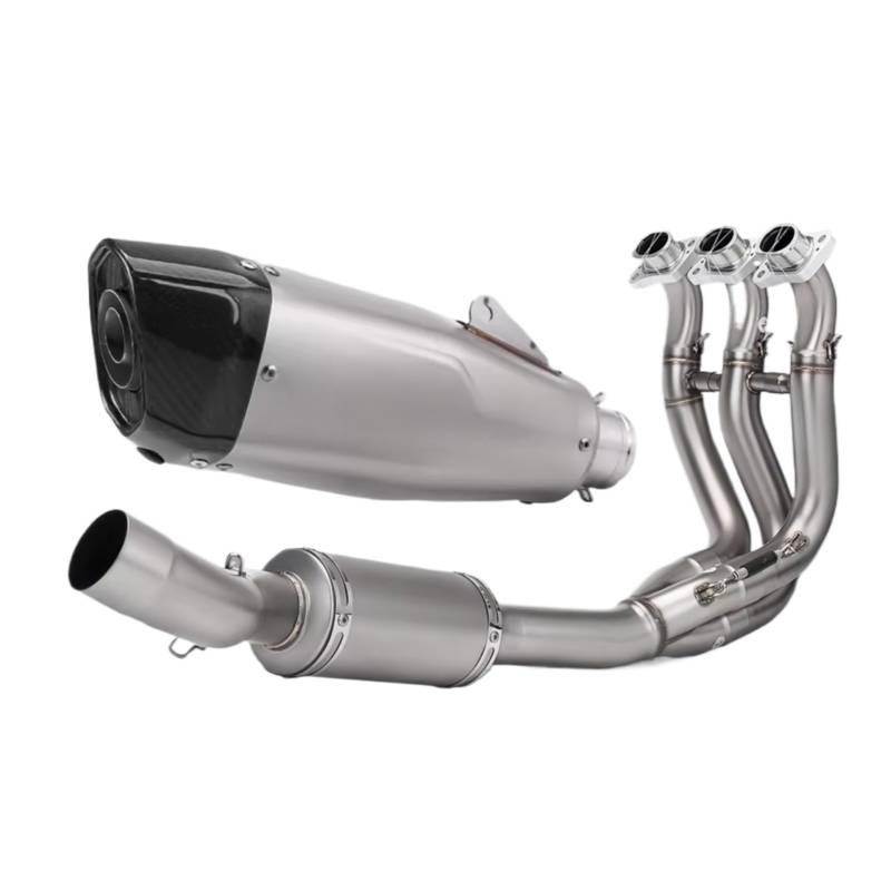 SAQIYEU Motorrad Slip-On Auspuff Für Daytona 660 2024 Motorradauspuff Für Escape Front Link Rohranschluss 51mm Schalldämpfer Motorradauspuff System Zubehör(Szie2) von SAQIYEU
