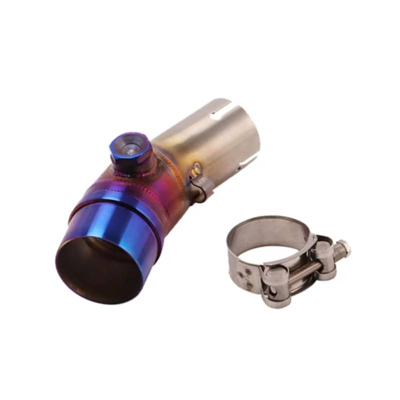 SAQIYEU Motorrad Slip-On Auspuff Für ER6N 2012-2016 Motorrad-Auspuffrohr-Schalldämpfer Für Escape-Anschluss Mittelverbindungsrohr Motorrad-Auspuff-Verbindungsrohr-Adapter-Anschluss(Multi-Colored) von SAQIYEU