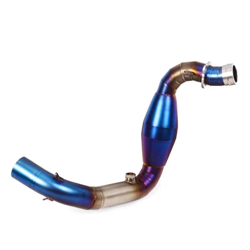 SAQIYEU Motorrad Slip-On Auspuff Für G310GS Für G310R 2017 2018 Motorradzubehör Auspuff Für Connect Middle Mid Link Pipe Schalldämpfer Motorradauspuffadapteranschluss(Multi-Colored) von SAQIYEU