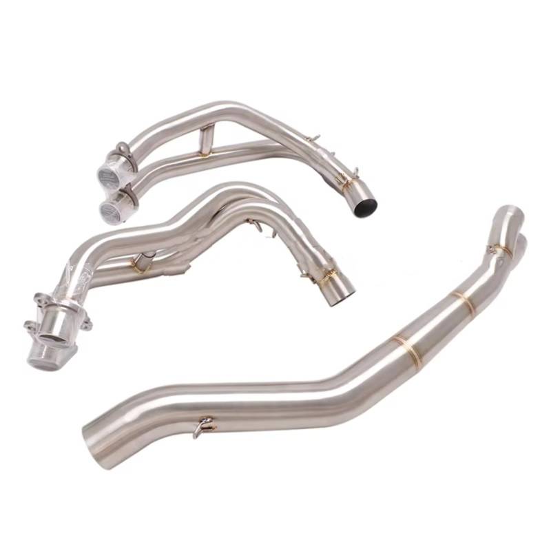 SAQIYEU Motorrad Slip-On Auspuff Für Ninja Für ZX25R 2020 2021 2022 2023 Motorradauspuffanlage Für Escape 51mm Vorne Mitte Link Rohr Motorradauspuffrohr Link Für Connect von SAQIYEU