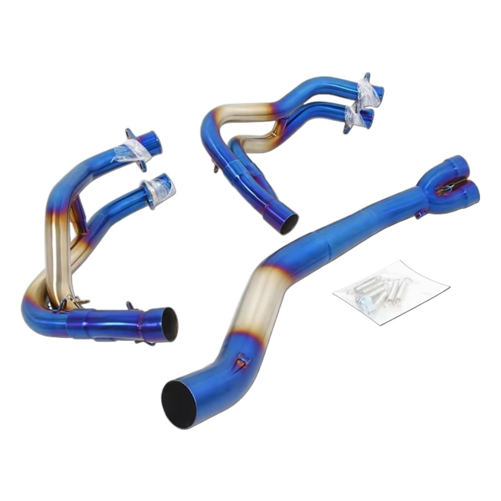 SAQIYEU Motorrad Slip-On Auspuff Für Ninja Für ZX25R 2021 2022 Motorradauspuff Fluchtsysteme Ändern Front Link Pipe Schalldämpfer Motocross Auspuffrohr Link Verbinden(Multi-Colored) von SAQIYEU