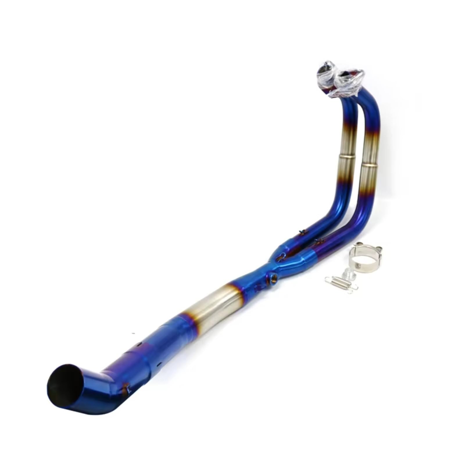 SAQIYEU Motorrad Slip-On Auspuff Für Ninja400 Für Z400 Für EX400 2017 2018 2019 Motorradauspuff Komplettsystem Front Link Pipe Motorrad Auspuffrohr Endrohr(Multi-Colored) von SAQIYEU