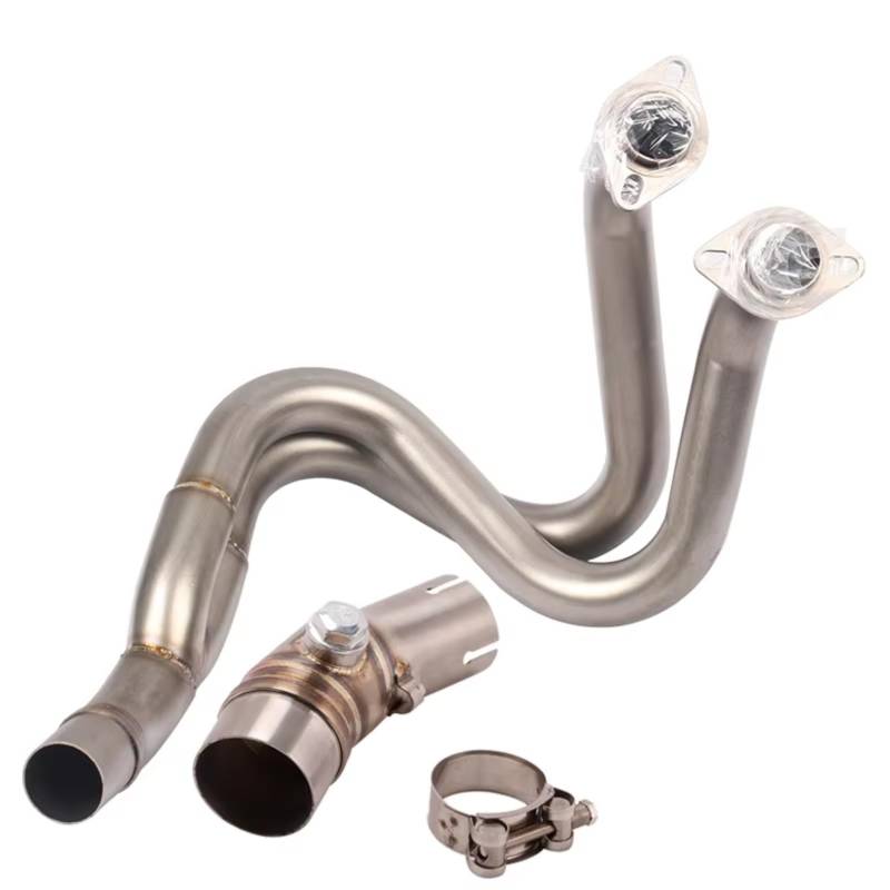 SAQIYEU Motorrad Slip-On Auspuff Für Ninja650 Für Z650 Für ER6N Für ER6F 2012-2023 Motorradauspuff Für Escape Front Link Pipe 51mm Schalldämpfer Motorradauspuffadapter von SAQIYEU