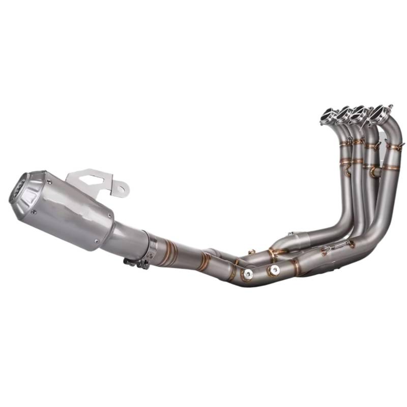 SAQIYEU Motorrad Slip-On Auspuff Für S1000R Für S1000RR 2019 2020 2021 2022 2023 Motorradauspuff Vorne Link Rohr Ändern Für Escape Motocross Schalldämpfer Rohr(Size1) von SAQIYEU