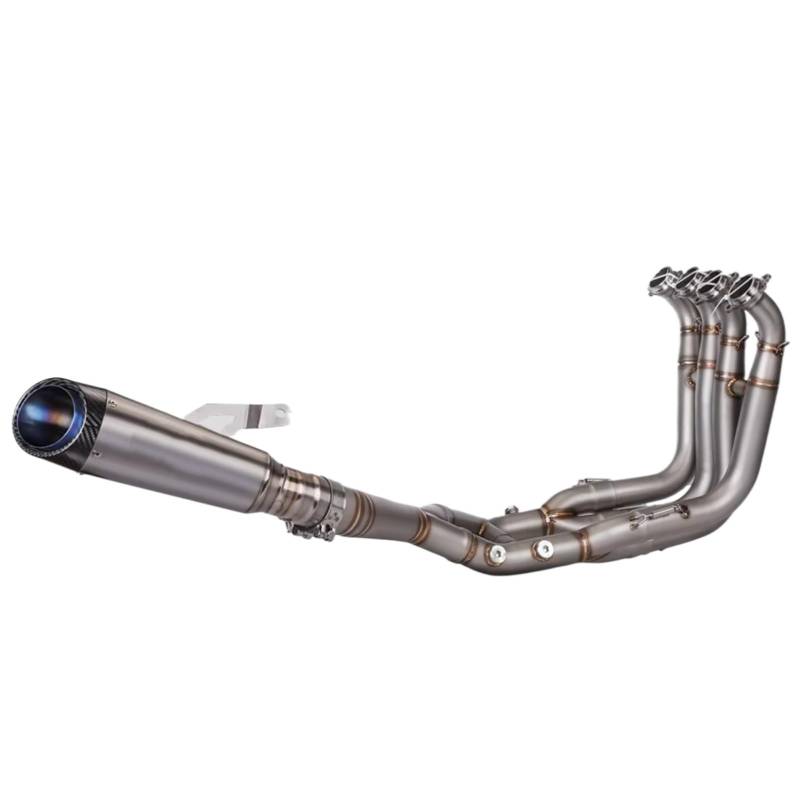 SAQIYEU Motorrad Slip-On Auspuff Für S1000R Für S1000RR 2019 2020 2021 2022 2023 Motorradauspuff Vorne Link Rohr Ändern Für Escape Motocross Schalldämpfer Rohr(Size2) von SAQIYEU