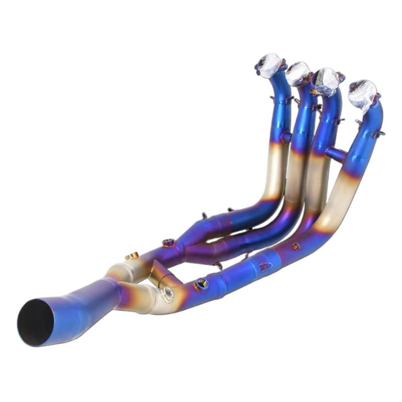 SAQIYEU Motorrad Slip-On Auspuff Für S1000R Für S1000RR 2019 2020 2021 2022 Motorrad Auspuff Vorne Link Rohr Ändern Für Escape Motocross Schalldämpfer Rohr(Multi-Colored) von SAQIYEU