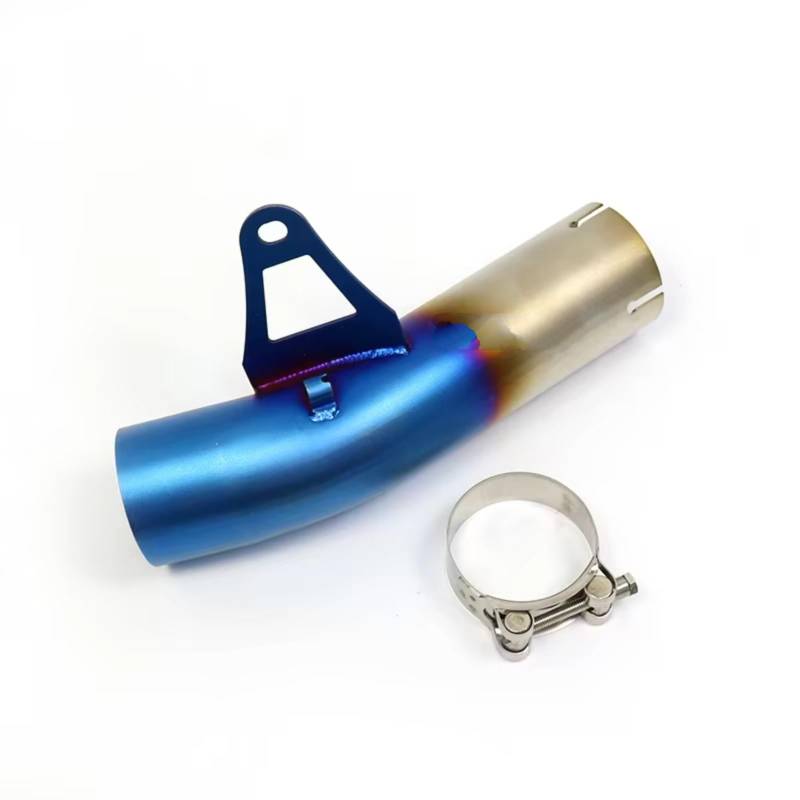 SAQIYEU Motorrad Slip-On Auspuff Für S1000RR 2009–2016 Modifizierter 60 Mm Schalldämpfer Aus Edelstahl Auspuff Mittelverbindungsrohr Motorrad Auspuffadapter(Multi-Colored) von SAQIYEU