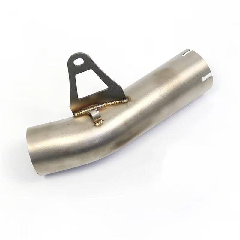 SAQIYEU Motorrad Slip-On Auspuff Für S1000RR 2009-2016 Motorrad Slip On Mittelauspuff Verbindungsrohr Adapter Anschluss Auspuff Mittelrohr Motorrad Auspuffrohr Endrohr(Silver) von SAQIYEU