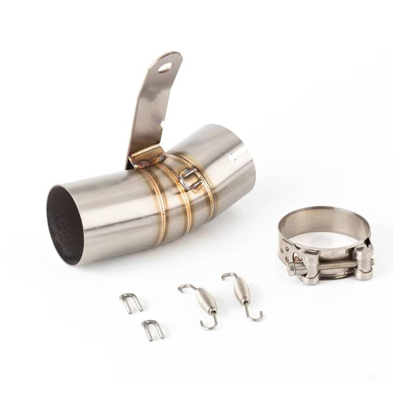 SAQIYEU Motorrad Slip-On Auspuff Für S1000RR 2019 2020 2021 2022 2023 Für Escape Slip-on Motorrad-Auspuffschalldämpfer Mittelverbindungsrohr 60MM Auspuff Motorrad-Auspuffspitze Schalldämpfer von SAQIYEU
