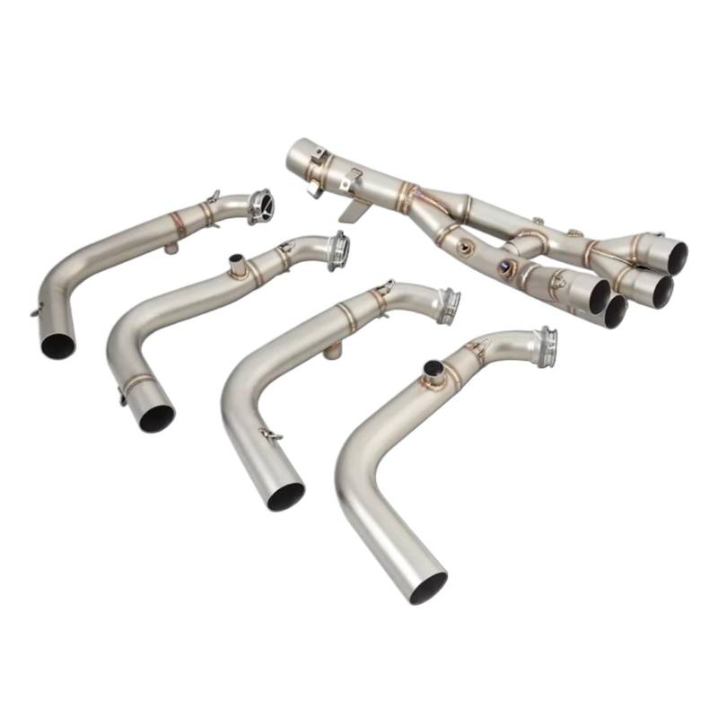 SAQIYEU Motorrad Slip-On Auspuff Für S1000XR 2020 2021 2022 2023 Motorradauspuffanlagen Slip On Modify Header Front Link Pipe Für Escape Connection Schalldämpfer von SAQIYEU