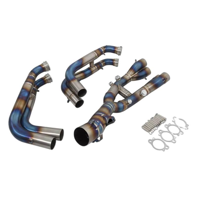 SAQIYEU Motorrad Slip-On Auspuff Für S1000XR 2020 2021 2022 Motorradauspuff Komplettsysteme Für Escape Modify Mufller Motorrad Modifiziertes Auspuffrohr Rohre von SAQIYEU