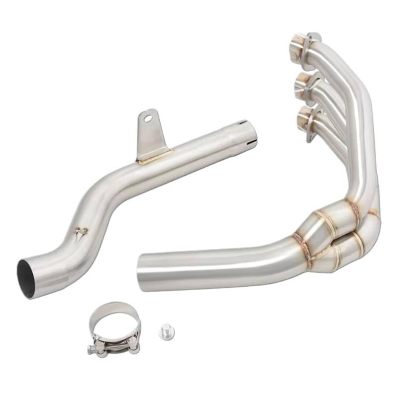 SAQIYEU Motorrad Slip-On Auspuff Für Trident 660 Header Front Link Pipe Connection 51mm Schalldämpfer Motorradauspuff Für Fluchtsysteme Slip-On-Motorrad-Vollauspuffsystem von SAQIYEU