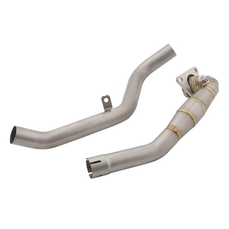 SAQIYEU Motorrad Slip-On Auspuff Für Xadv750 Motorradauspuffanlage Für Escape Modifizierter Frontrohr-Verbindungsschalldämpfer Motorradauspuffadapteranschluss(Silver) von SAQIYEU