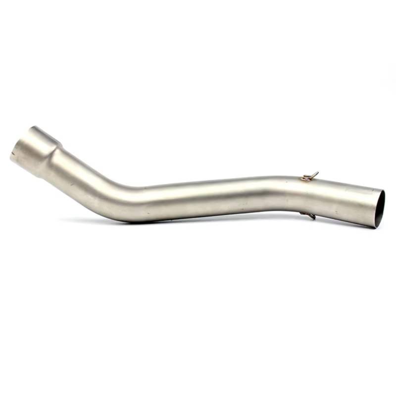 SAQIYEU Motorrad Slip-On Auspuff Für ZX10R 2008-2020 Motorradauspuff-Mittelrohranschluss Slip-On-Motorradauspuffsystem-Modifikationen(Silver) von SAQIYEU