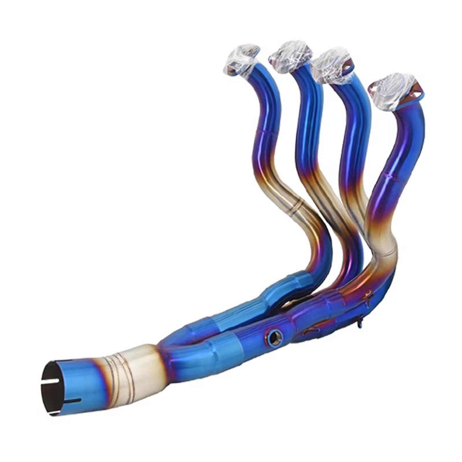 SAQIYEU Motorrad Slip-On Auspuff Für ZX6R 636 2009-2022 Vollsystem-Motorradauspuff Für Escape Moto Modifizieren Für Connect Front Mid Link Pipe Motorradauspuffadapter(Multi-Colored) von SAQIYEU