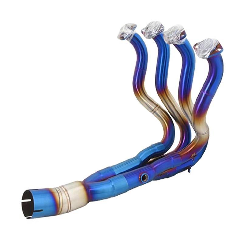 SAQIYEU Motorrad Slip-On Auspuff Für ZX6R 636 2009-2022 Vollsystem-Motorradauspuff Für Escape Moto Modifizieren Für Connect Front Mid Link Pipe Motorradauspuffadapter(Multi-Colored) von SAQIYEU