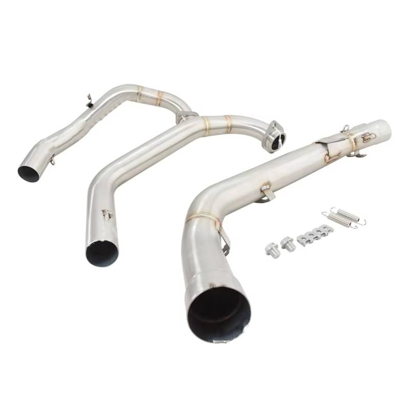 SAQIYEU Motorrad Slip-On Auspuff Kompatibel Mit Aprilia Für Tuareg 660 2022 2023 2024 Motorradauspuff Für Fluchtsystem Vorderer Mittelverbindungsrohranschlussschalldämpfer von SAQIYEU