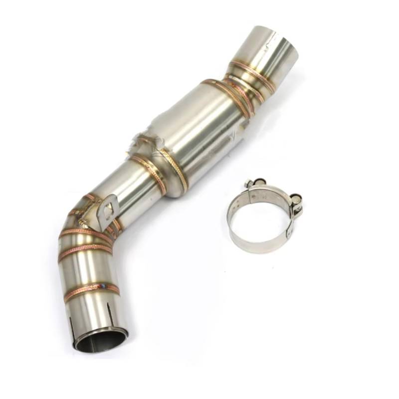 SAQIYEU Motorrad Slip-On Auspuff Kompatibel Mit Benelli Für Leoncino 800 Motorradauspuff Fluchtsystem Verbindungsrohr Katalysator Löschen Für Eliminator Verbessert(Size2) von SAQIYEU