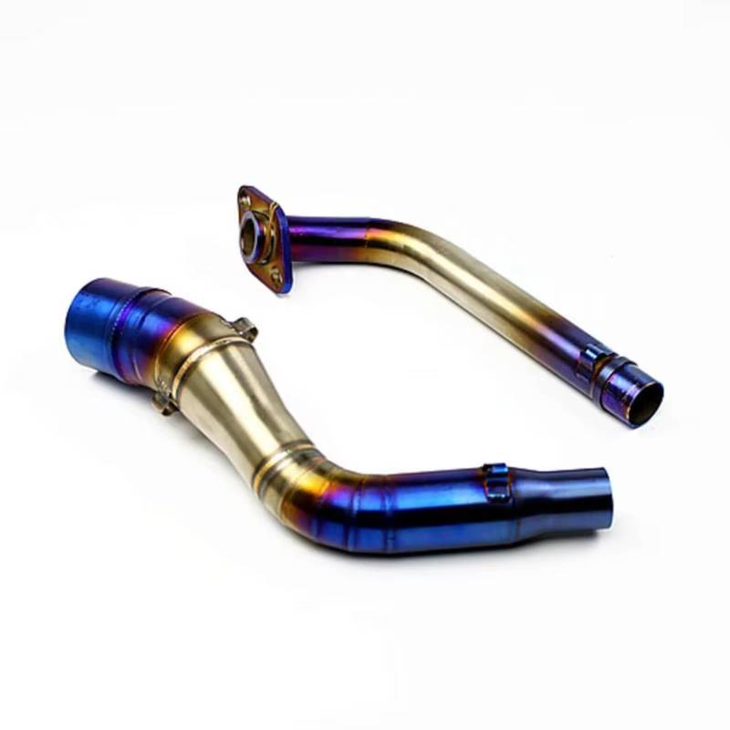 SAQIYEU Motorrad Slip-On Auspuff Kompatibel Mit Yamaha Für Aerox155 NVX155 NVX125 Motorrad-Scooter Modifiziertes Schalldämpfer Auspuffsystem Mittelverbindungsrohr Fluchtauspuff(Multi-Colored) von SAQIYEU