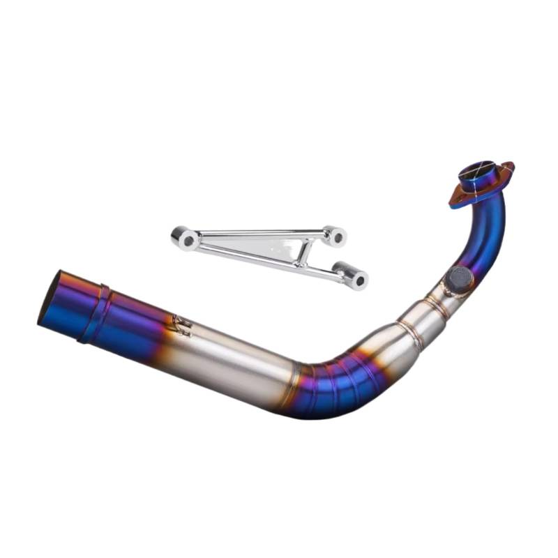 SAQIYEU Motorrad Slip-On Auspuff Kompatibel Mit Yamaha Für Cygnus Für Gryphus 4V Auspuff Front Link-Rohr Slip On 51MM Motorradauspuff Motorrad Auspuffrohr(Multi-Colored) von SAQIYEU
