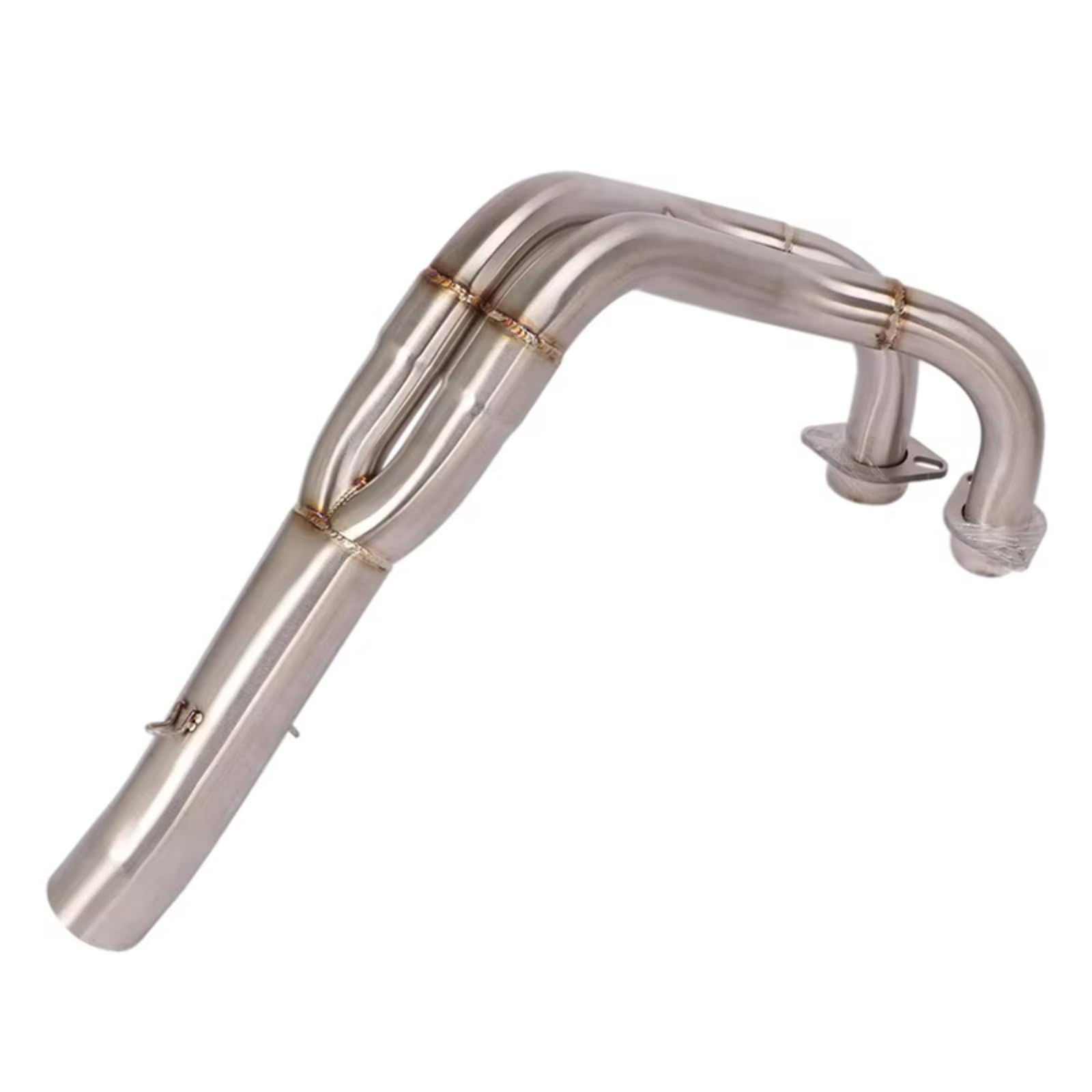 SAQIYEU Motorrad Slip-On Auspuff Kompatibel Mit Yamaha Für MT-07 Für FZ-07 Motorrad Auspuffanlage Für Escape Modifizierter Front Link Rohranschluss 51 Mm Schalldämpfer(Silver) von SAQIYEU