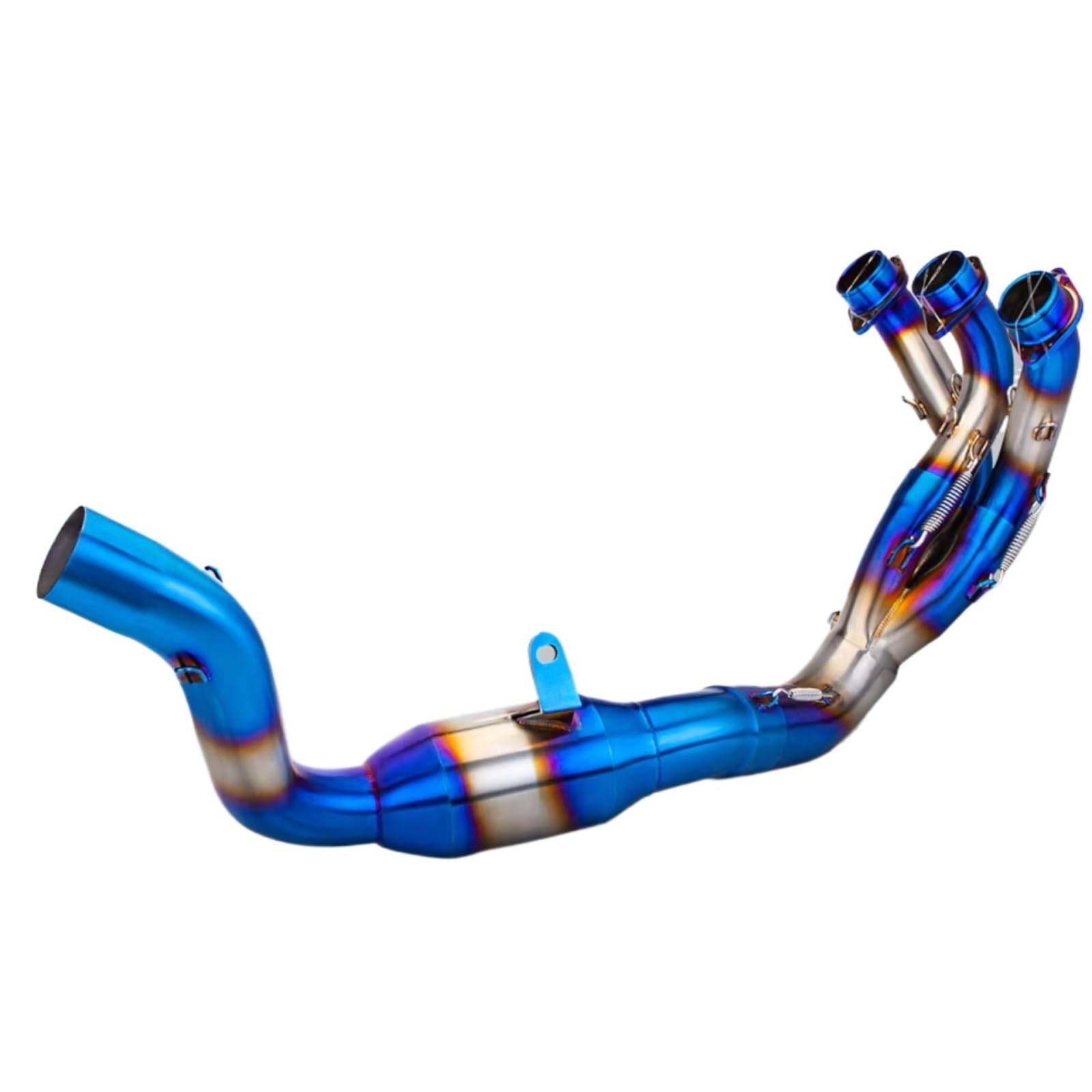 SAQIYEU Motorrad Slip-On Auspuff Kompatibel Mit Yamaha Für MT-09 V3 Für FZ-09 2021 2022 2023 Motorrad-Auspuffrohr Für Escape Refit Front Middle End Link Auspuffschalldämpfer(Multi-Colored) von SAQIYEU