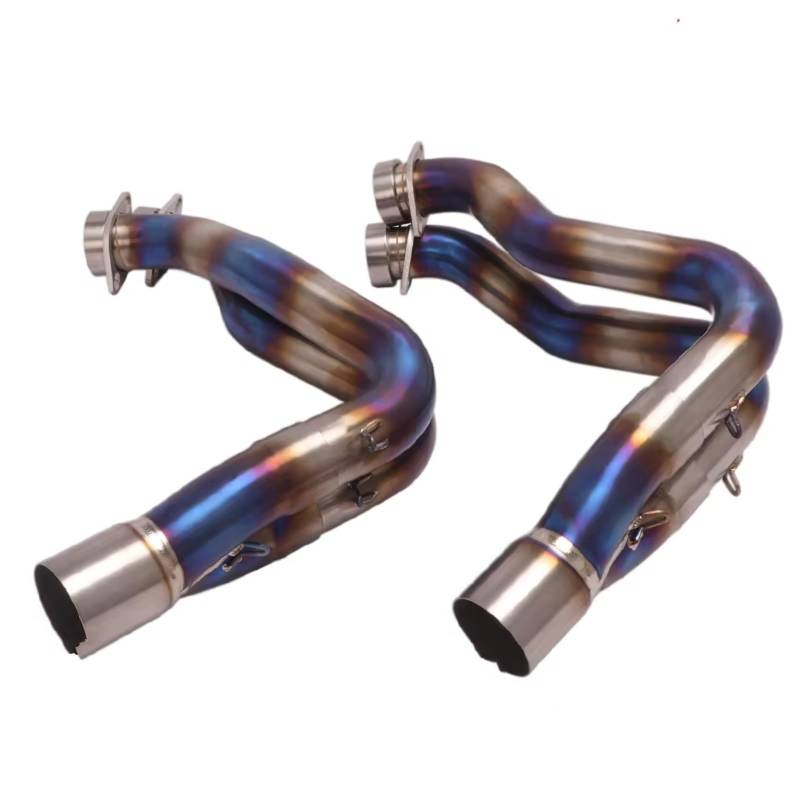 SAQIYEU Motorrad Slip-On Auspuff Kompatibel Mit Yamaha Für MT10 Für YZF-R1 Für R1M 2015-2021 Motorradauspuffanlagen Modifiziert Für Escape Front Link Pipe Schalldämpfer(Multi-Colored) von SAQIYEU