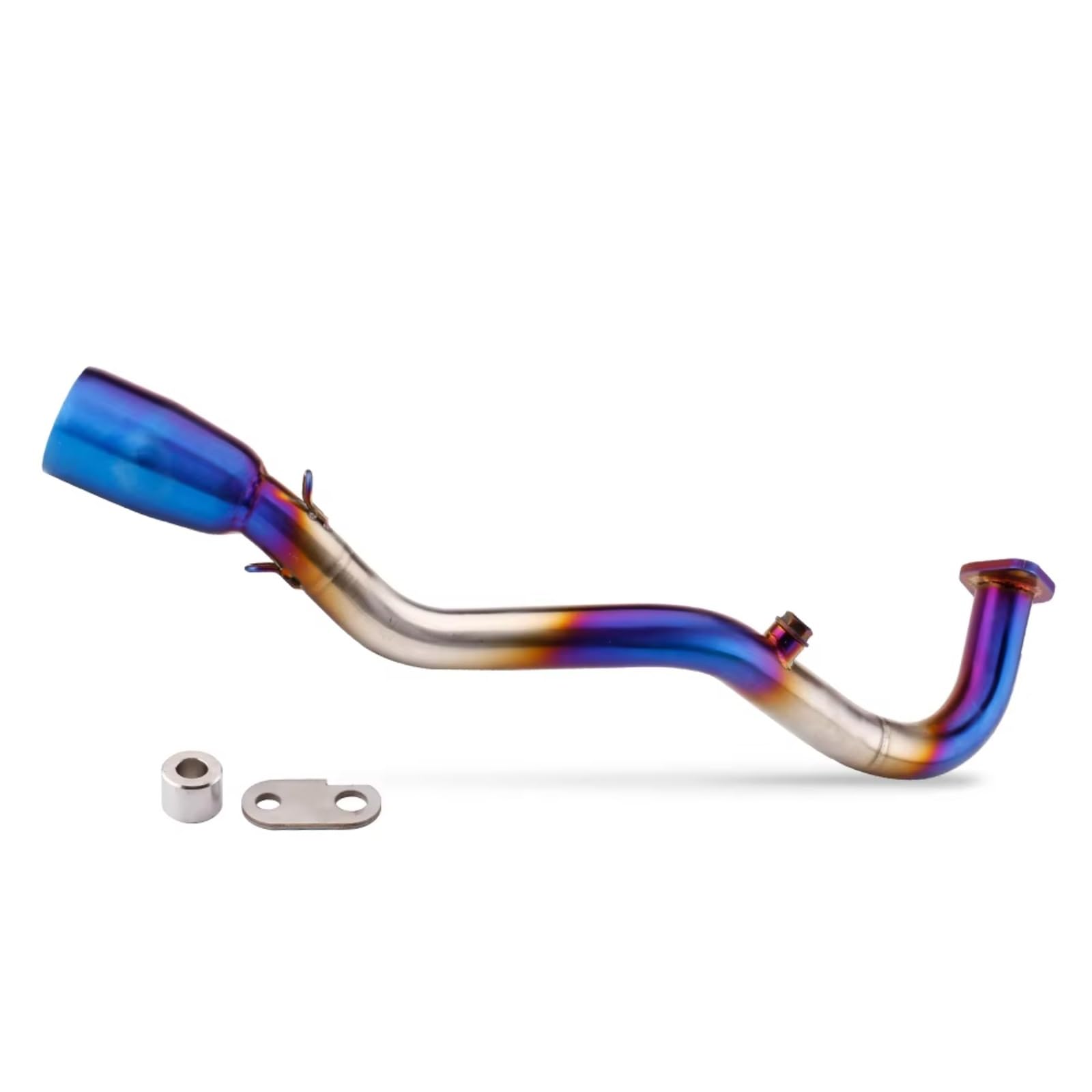 SAQIYEU Motorrad Slip-On Auspuff Kompatibel Mit Yamaha Für Nmax125 155 2020 2021 2022 Motorradauspuff Für Escape Front Link Pipe 51mm Schalldämpfer Motorradauspuffrohr(Multi-Colored) von SAQIYEU