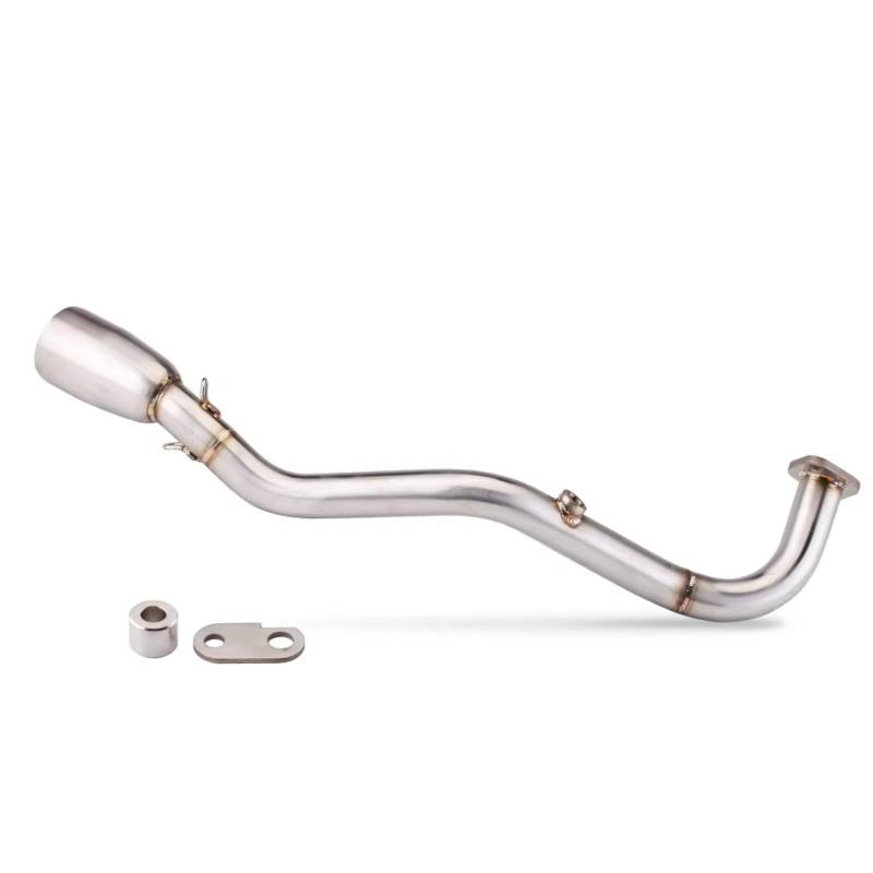 SAQIYEU Motorrad Slip-On Auspuff Kompatibel Mit Yamaha Für Nmax125 155 Motorradauspuff Für Escape Front Link Pipe 51 Mm Schalldämpfer Motorradauspuffverbindung Verbindungsrohr(Silver) von SAQIYEU