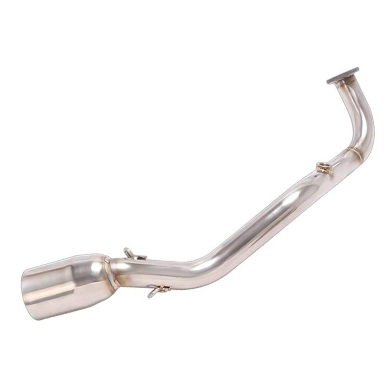 SAQIYEU Motorrad Slip-On Auspuff Kompatibel Mit Yamaha Für Xmax125 2021 2022 Modifiziertes Edelstahl Frontverbindungsrohr H2O-Sensor Motorrad Modifiziertes Auspuffrohr Rohrleitungen(Silver) von SAQIYEU