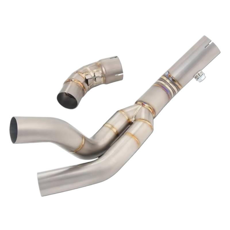 SAQIYEU Motorrad Slip-On Auspuff Kompatibel Mit Yamaha Für YZF Für R1 2007 2008 Motorradauspuff Für Escape Modify System Middle Link Pipe Schalldämpfer von SAQIYEU