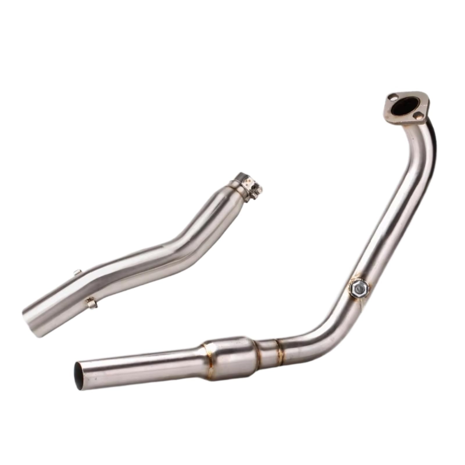 SAQIYEU Motorrad Slip-On Auspuff Kompatibel Mit Yamaha Für YZF-R15 R125 V3 V4 MT-15 2018–2023 Motorrad-Auspuffrohr Für Escape Slip On Front Middle Link Pipe Passend Für 51 Mm Schalldämpfer(Silver) SAQIYEU Motorrad Slip-On Auspuff Kompatibel Mit Yamaha Für YZF-R15 R125 V3 V4 MT-15 2018–2023 Motorrad-Auspuffrohr Für Escape Slip On Front Middle Link Pipe Passend Für 51 Mm Schalldämpfer(Silver) von SAQIYEU