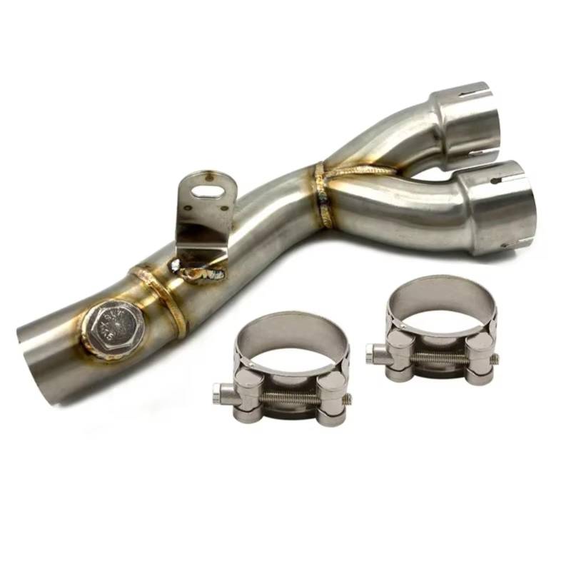 SAQIYEU Motorrad Slip-On Auspuff Kompatibel Mit Yamaha Für YZF-R6 2006–2019 Motorrad-Verbindungsschalldämpfer-Schalldämpfersystem Für Eliminator Motorrad-Auspuffendschalldämpfer von SAQIYEU