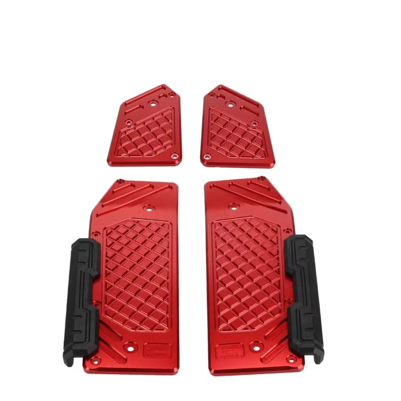 SAQIYEU Motorrad Vorderfußstütze Für ADV350 2020 2021 2022 2023 Motorrad Vorne Hinten Fußstütze Pedale Pad Motorrad Pedal Vergrößerer Und Extender Motorrad Fußstütze Zubehör(Red) von SAQIYEU
