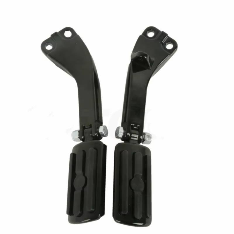 SAQIYEU Motorrad Vorderfußstütze Für Dyna Fat Bob Für Super Für Glide Injected Motorrad Hinten Passagier Fußrasten Unterstützung Halterung Universal Motorrad Fußstütze(Black) von SAQIYEU
