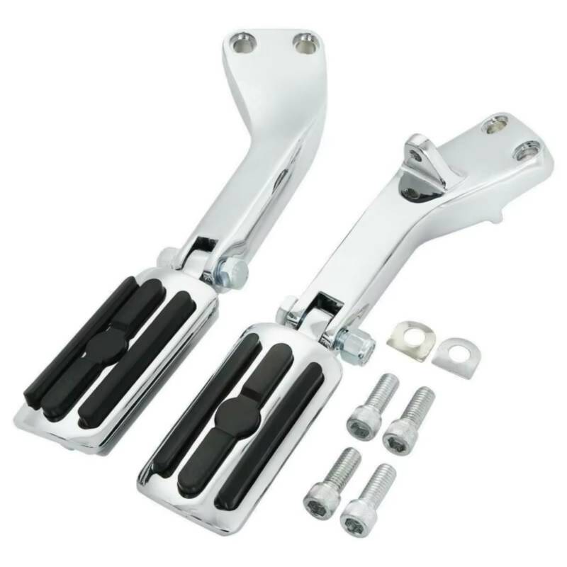 SAQIYEU Motorrad Vorderfußstütze Für Dyna Fat Bob Für Super Für Glide Injected Motorrad Hinten Passagier Fußrasten Unterstützung Halterung Universal Motorrad Fußstütze(Silver) von SAQIYEU