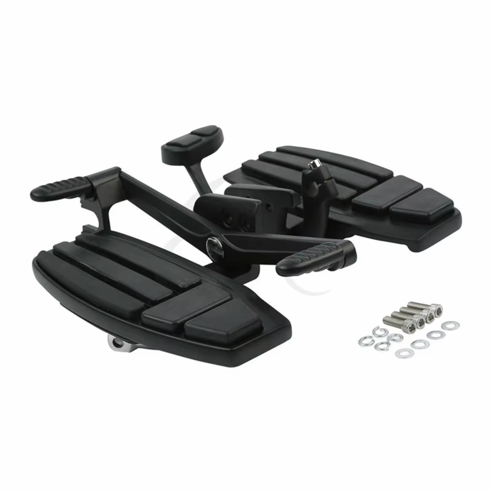 SAQIYEU Motorrad Vorderfußstütze Für GL1800 Für F6B Für Valkyrie Motorrad Fahrer Diele Trittbrett Kit Motorrad Breite Fußstütze Halterung Universal Motorrad Fußstütze(Black) von SAQIYEU