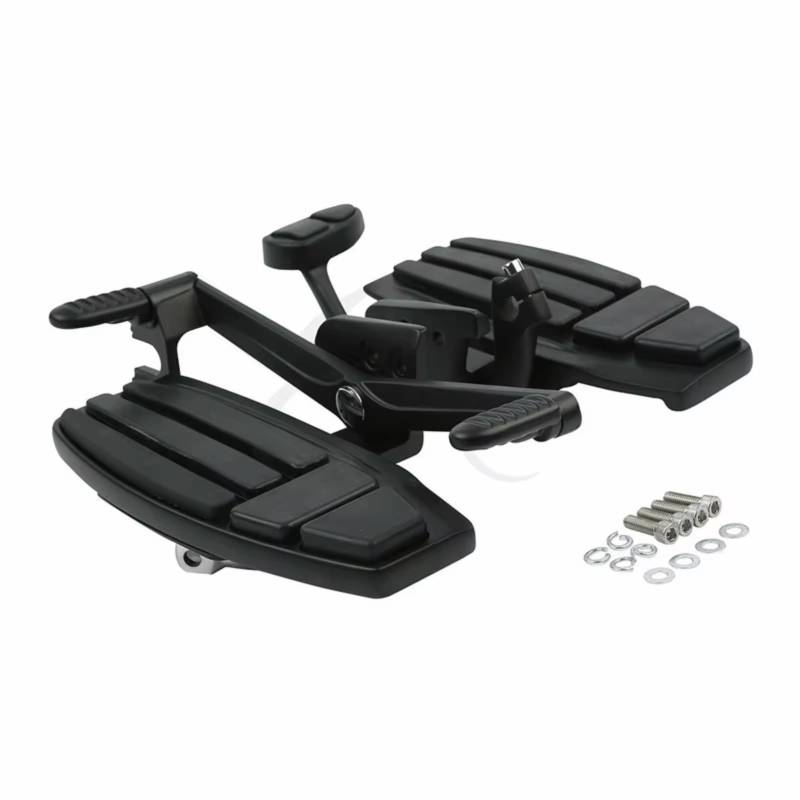 SAQIYEU Motorrad Vorderfußstütze Für GL1800 Für F6B Für Valkyrie Motorrad Fahrer Diele Trittbrett Kit Motorrad Breite Fußstütze Halterung Universal Motorrad Fußstütze(Black) von SAQIYEU