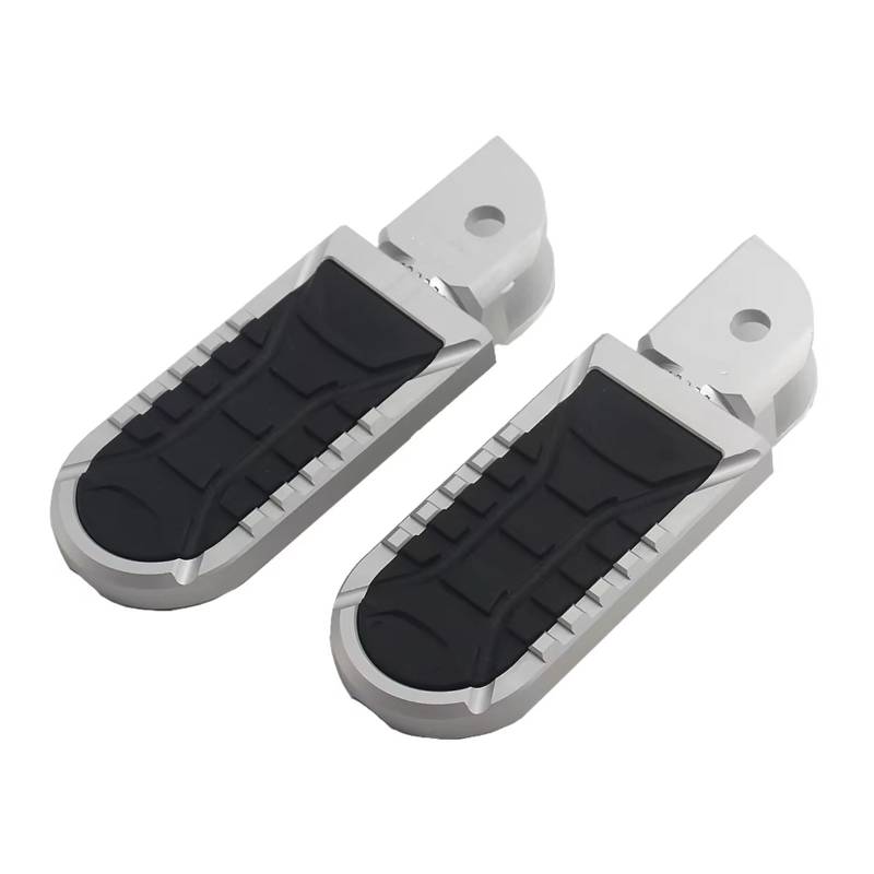 SAQIYEU Motorrad Vorderfußstütze Für R1300GS 2023 2024 Motorrad Fußrasten Fahrer Fußstütze Fahrer Fußrasten Zubehör Universal Motorrad Pedal Vergrößerung Und Extender(Silver,Size1) von SAQIYEU
