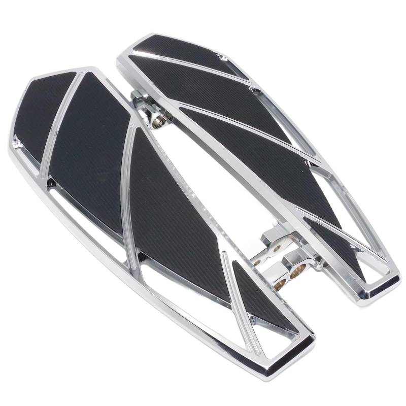 SAQIYEU Motorrad Vorderfußstütze Für Softail FL Für Dyna Für Touring Für Street Für Glide Motorrad Fahrer Trittbrett Fahrer Trittbrett Motorrad Pedal Vergrößerung Und Extender(Silver) von SAQIYEU