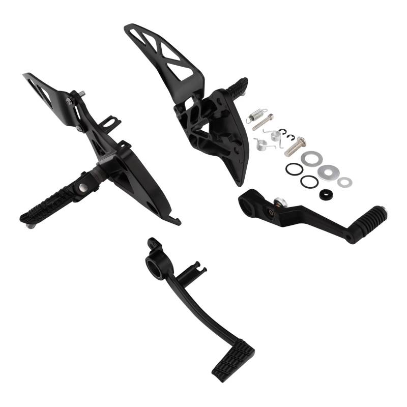 SAQIYEU Motorrad Vorderfußstütze Kompatibel Mit Suzuki Für GSXR1000 2017 2018 2019 2020 2021 2022 2023 2024 Motorrad-Frontfahrer-Fußrasten Fußrastenhalterung von SAQIYEU