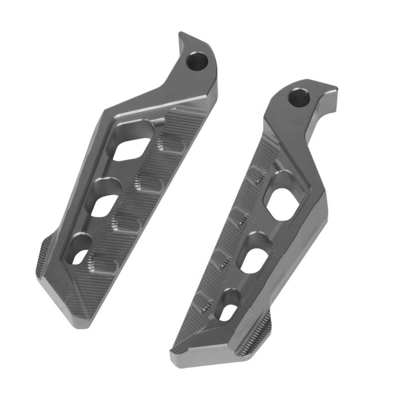 SAQIYEU Motorrad Vorderfußstütze Kompatibel Mit Yamaha Für MT-07 Für FZ-07 2014 2015 2016 2017 2018 2019 2020 2021 2022 2023 2024 Motorradstützen Beifahrerfußstützen Zubehör(Silver) von SAQIYEU