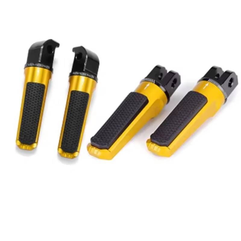 SAQIYEU Motorrad Vorderfußstütze Kompatibel Mit Yamaha Für YZF-R1 Für YZF-R6 Universal-Motorrad-Fußstützen Vorne Und Hinten Zubehör Verstellbare Motorrad-Fußstütze(Yellow) von SAQIYEU