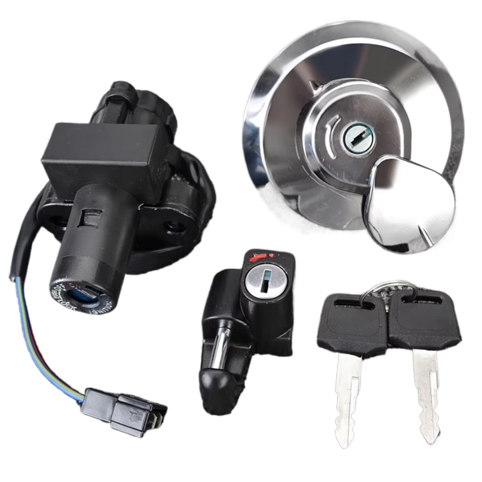 SAQIYEU Motorrad Zündstarterschalter Für CLR125 Für City Fly 1998 Für XR125L 2003 2004 2005 2006 2007 2008 Zündung Schalter Kraftstoff Gas Kappe Sitz Schloss Schlüssel Motorrad Zubehör SAQIYEU Motorrad Zündstarterschalter Für CLR125 Für City Fly 1998 Für XR125L 2003 2004 2005 2006 2007 2008 Zündung Schalter Kraftstoff Gas Kappe Sitz Schloss Schlüssel Motorrad Zubehör von SAQIYEU