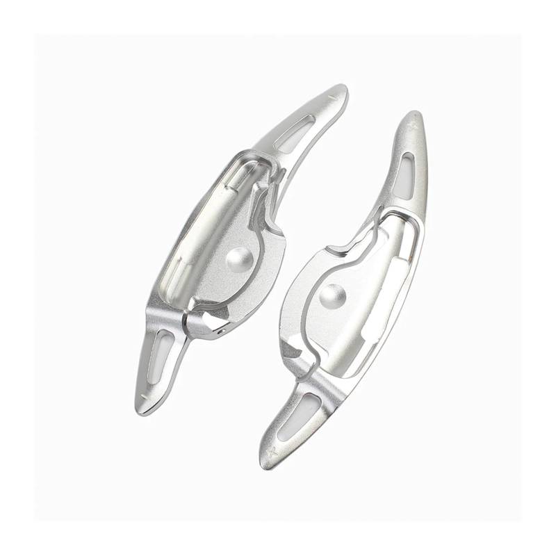 SAQIYEU Paddle Shift Verlängerung Kompatibel Mit Hyundai Für Lafesta 2019 2020 2021, Paar Auto-Schaltwippen, Lenkrad-Schaltwippe, Schaltverlängerung Aus Aluminiumlegierung, Autozubehör(Silver) von SAQIYEU