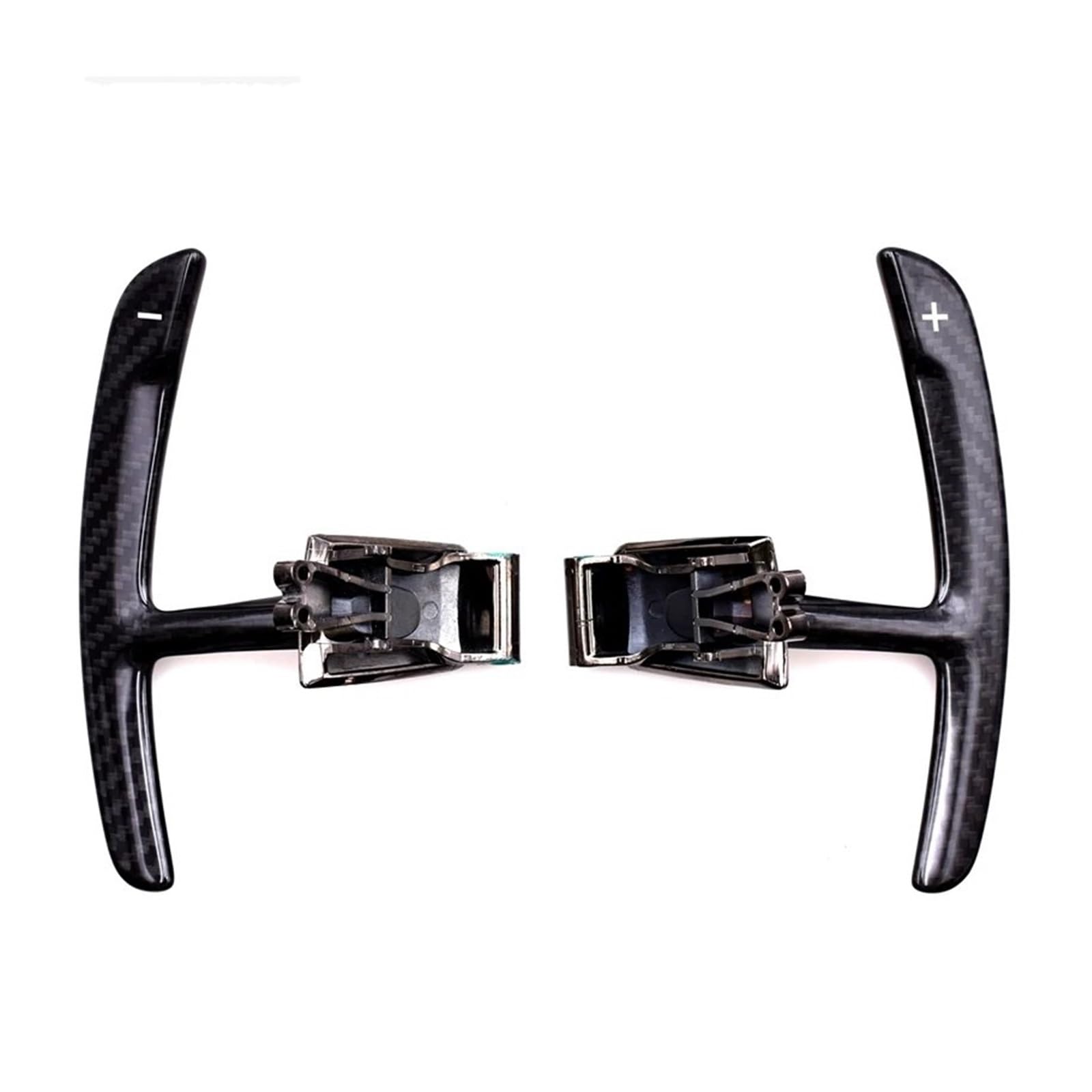 SAQIYEU Paddle Shift Verlängerung Kompatibel Mit Porsche Für 718 Für Panamera 2017 2018 2019 2020 Kohlefaser-Auto-Schaltwippenabdeckung Lenkrad-Schaltwippen Erweitert(Carbon Black) von SAQIYEU