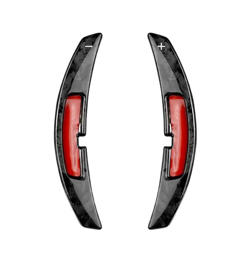SAQIYEU Paddle Shift Verlängerung Kompatibel Mit Porsche Für 911 922 Für Panamera Für Macan 2021 2022 2023 Kohlefaserstruktur Auto-Schaltwippen Lenkrad-Schaltwippenverlängerungen(Black) von SAQIYEU